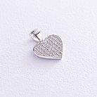 Срібна підвіска "Серце" з фіанітами 132244 от ювелирного магазина Оникс