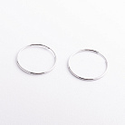 Сережки - кільця в білому золоті с09689 от ювелирного магазина Оникс - 1