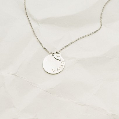 Срібне кольє з гравіюванням "Маленька любов" 18976 №10