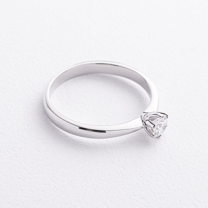 Заручальна золота каблучка з діамантом кб0696м №2