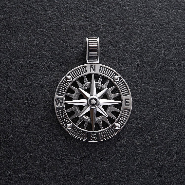 Серебряный кулон "Роза ветров" 7330 от ювелирного магазина Оникс - 2