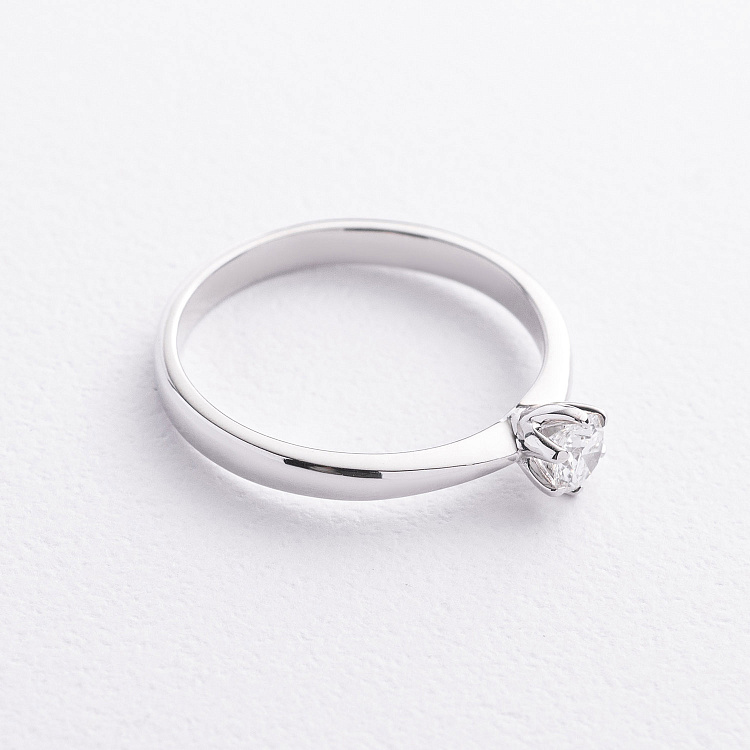 Заручальна золота каблучка з діамантом кб0696м від ювелірного магазину Онікс - 1