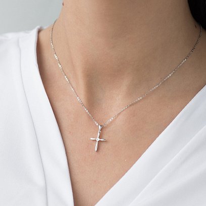 Золотий хрестик (діамант) пб0190ri №2