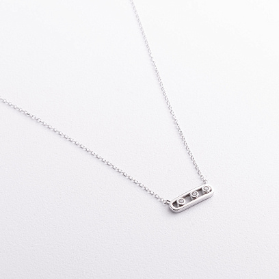 Серебряное колье "Daphne" с фианитами 181370 №2