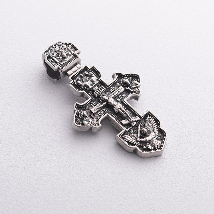 Серебряный крест "Распятие Иисуса Христа. Ангел Хранитель" 1938 от ювелирного магазина Оникс - 3
