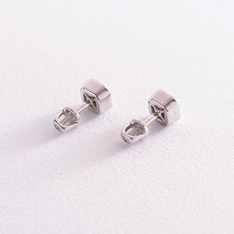 Золоті сережки - пусети з діамантами 102-10118 від ювелірного магазину Онікс - 2