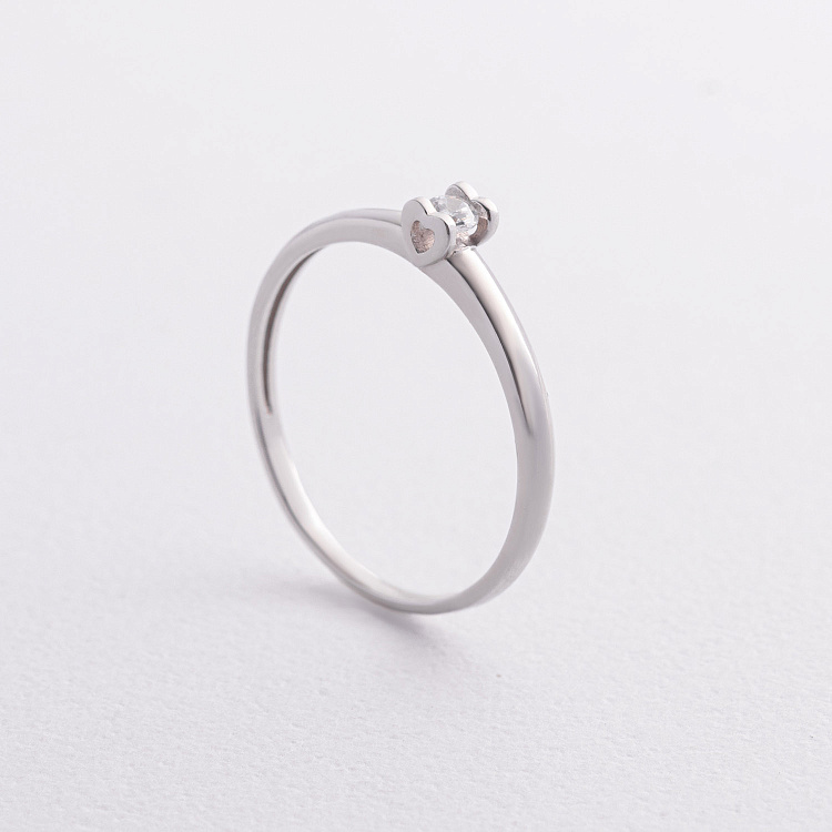 Срібна каблучка "Сердечко" з фіанітом 1612 від ювелірного магазину Онікс