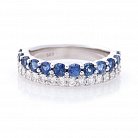 Золотий перстень (синій сапфір, діамант) кб0174gl от ювелирного магазина Оникс - 2
