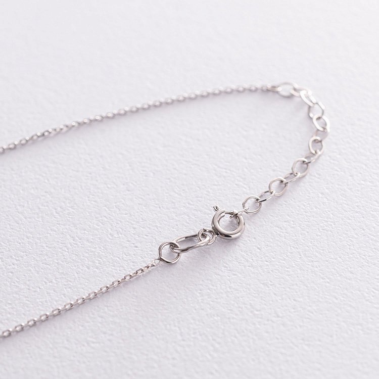 Подвійне кольє "Куля і монетка" в білому золоті кол01893 від ювелірного магазину Онікс - 4