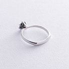 Помолвочное кольцо с черным бриллиантом (белое золото) 236311122 от ювелирного магазина Оникс - 2