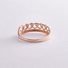 Золотое кольцо "Сердечки" к07083 от ювелирного магазина Оникс - 4