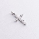Хрестик з діамантами (біле золото) пб0333cha от ювелирного магазина Оникс