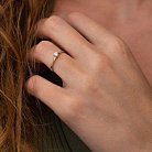 Помолвочное золотое кольцо с бриллиантом кб0424 от ювелирного магазина Оникс - 1