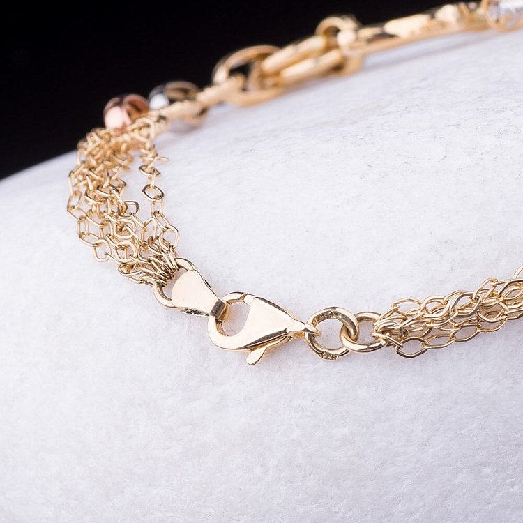 Жіночий браслет з фіанітами б01512 від ювелірного магазину Онікс - 2