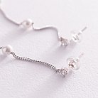 Срібні сережки "Міріам" з перлами 123138 от ювелирного магазина Оникс - 4