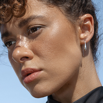 Срібні сережки "Hailey" 7294 №2