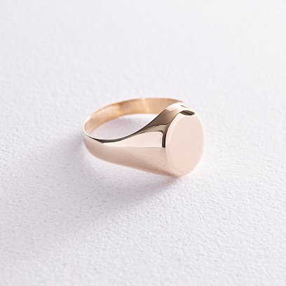 Печатка в жовтому золоті (можливе гравіювання) к07198