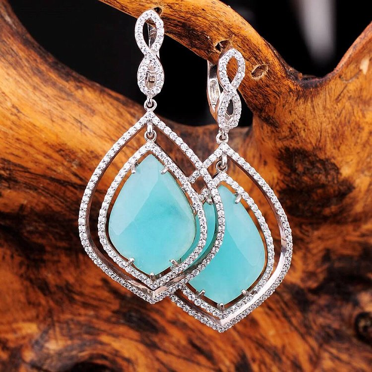 Серебряные сережки (фианит, перламутр) 121289 от ювелирного магазина Оникс - 4