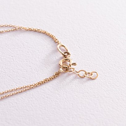 Браслет "Бесконечность" в желтом золоте (фианиты) б04860 №4