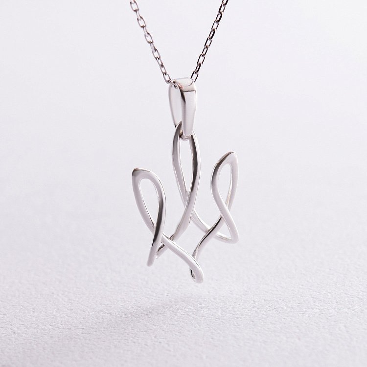 Серебряный кулон "Герб Украины - Тризуб" 133132 от ювелирного магазина Оникс - 3