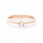 Золотое помолвочное кольцо с фианитом к05787 от ювелирного магазина Оникс - 2