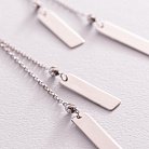 Срібні висячі сережки "Геометрія" 123079 от ювелирного магазина Оникс - 3