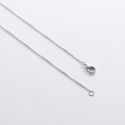 Золоте кольє - краватка "Конюшина" з діамантами і сапфірами колб0148mi №5