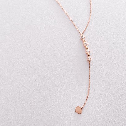 Золоте кольє з фіанітами кол01497 №4