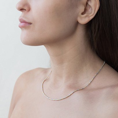 Золотая шариковая цепочка ц00302 №2