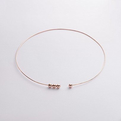 Колье - чокер "Emilia" (красное золото) с шариками кол02601