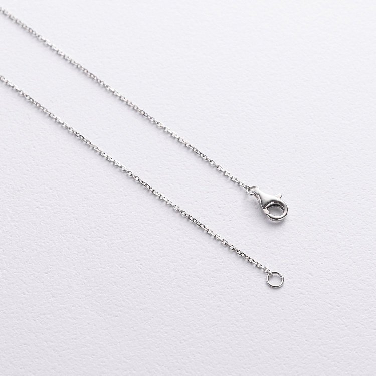 Золоте кольє - краватка "Конюшина" з діамантами і сапфірами колб0148mi від ювелірного магазину Онікс - 4