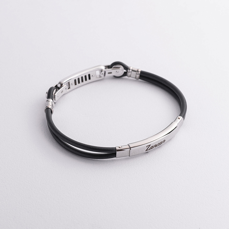 Мужской браслет с серебряной и золотой вставкой Zancan EXB274R-N от ювелирного магазина Оникс - 2