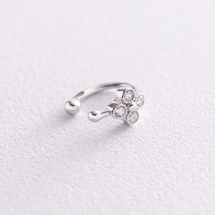 Срібна сережки - каффа "Квіточка" 122893 від ювелірного магазину Онікс