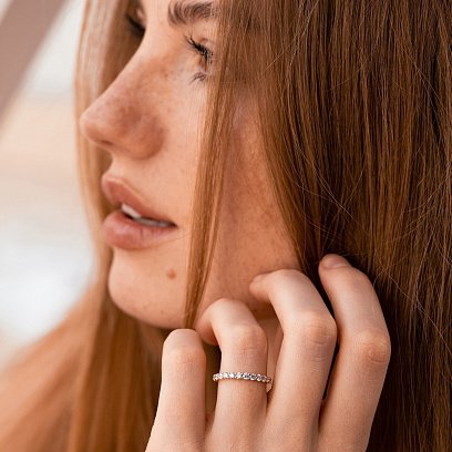 Золотое кольцо с бриллиантами кб0383nl №2