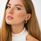 Сережки - кільця "Gemma" в жовтому золоті с08254 от ювелирного магазина Оникс - 7