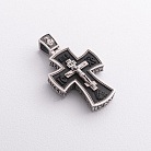 Срібний хрест "Ісус Христос. Георгій Переможець" з ебеновим деревом 1799 от ювелирного магазина Оникс