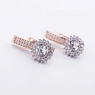 Золотые серьги с фианитами с04131 от ювелирного магазина Оникс - 2