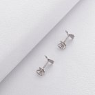 Золоті сережки-гвоздики з метеликами с06198 от ювелирного магазина Оникс - 1