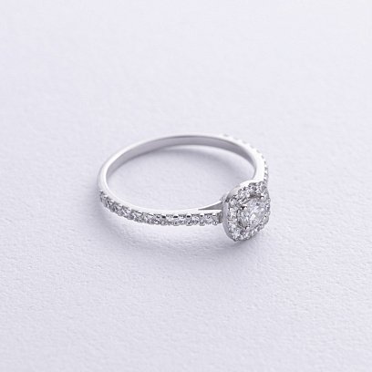 Каблучка з діамантами (біле золото) 239351121 №3