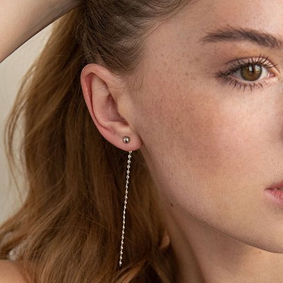 Срібні висячі сережки 123040 №3