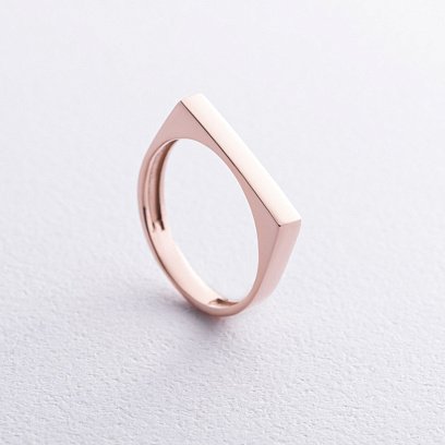 Кольцо в красном золоте (возможна гравировка) к07590 №3