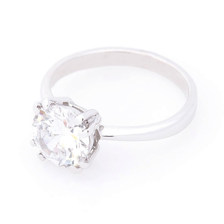 Золота заручальна каблучка з фіанітом к06178 від ювелірного магазину Онікс - 1