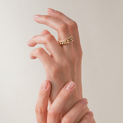 Кольцо "Pauline" в желтом золоте к08339 №2