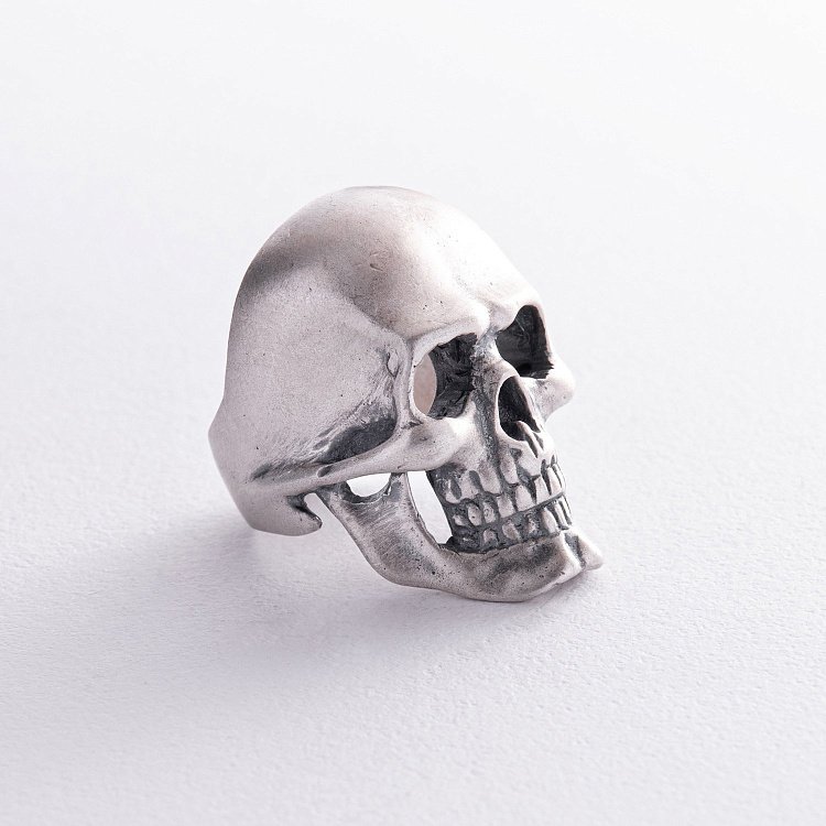 Срібна каблучка "Череп" 111345 від ювелірного магазину Онікс - 4