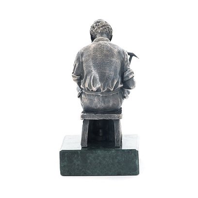 Срібна фігура ручної роботи "Єврейський швець за роботою" сер00049 №2