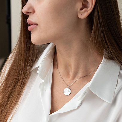 Срібний кулон "Маленький принц" (гравіювання з двох сторін кулона) 132722мп №2