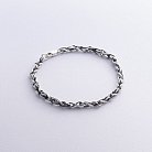 Чоловічий срібний браслет "Нескінченність" 141654 от ювелирного магазина Оникс