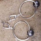 Сережки "Кільця" з кульками 12855 от ювелирного магазина Оникс - 1