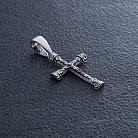 Серебряный крест "Распятие. Спаси и Сохрани" (на укр. языке) кду-26 от ювелирного магазина Оникс - 4