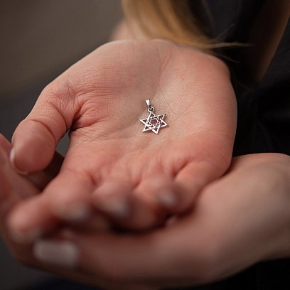 Золотий кулон "Зірка Давида" п03292 №4